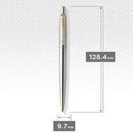 Parker Jotter Silver Gold Trim Gel Pen 0.7mm Black