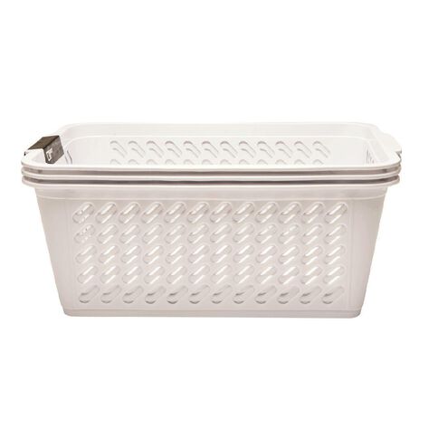 Living & Co Storage Basket Medium White 3 Pack