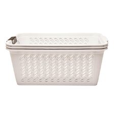 Living & Co Storage Basket Medium White 3 Pack