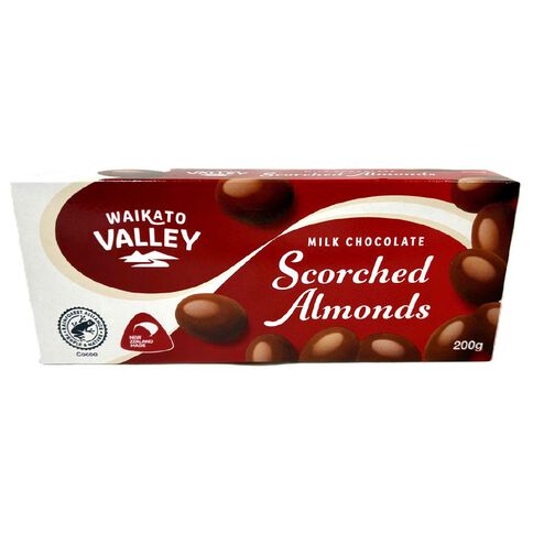 Waikato Valley Chocolates Milk Scorched Almonds Chocolate 200g