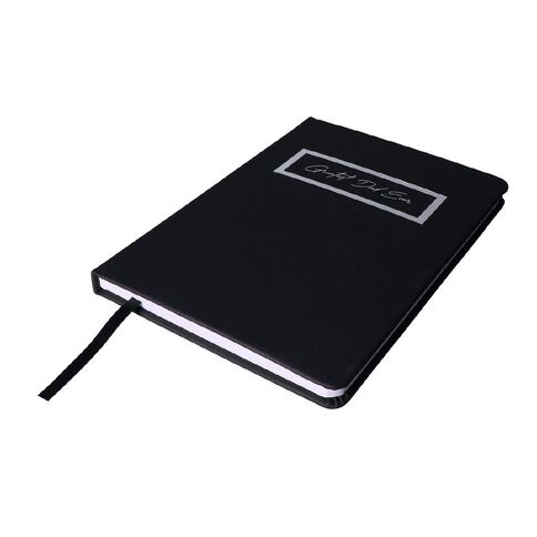 Uniti Stationery A5 Polyurethane Hard Cover Black Notebook