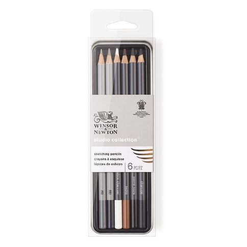 Winsor & Newton Studio Sketching Pencils in Tin 6 Pack