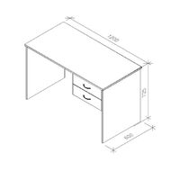 Zealand 2 Drawer Desk Coronet Beech