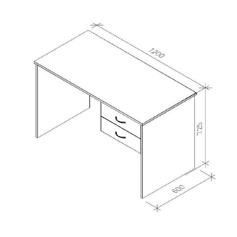 Zealand 2 Drawer Desk Coronet Beech