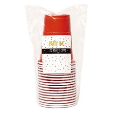 Party Inc Red Plastic Cups 20 Pack