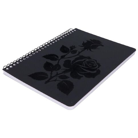 Uniti Stationery Rose A5 Notebook Black