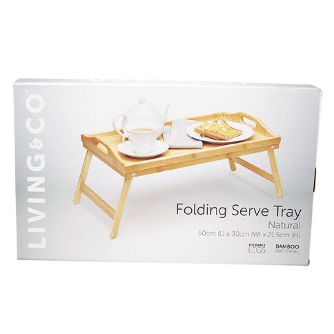 Living & Co Fold Out Wooden Tray Natural