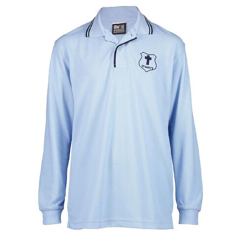 Schooltex St Mary's Hastings Long Sleeve Polo with Embroidery