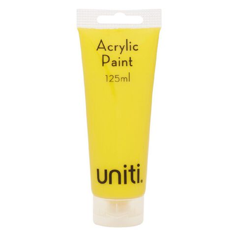 Uniti Acrylic Paint Tube Yellow Mid Yellow Mid 125ml