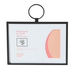 Living & Co Metal Hoop Hanging Frame 6in x 4in Black