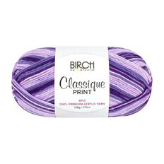 Birch Classique Yarn Prints 100% Premium Acrylic 100G 8Ply Mauve