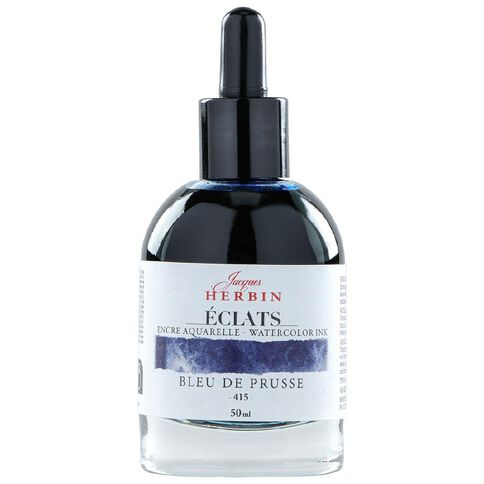 Jacques Herbin Eclats Watercolour Ink 415 Prussian Blue 50ml