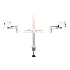 Accent Quick Ship Double Monitor Arm White