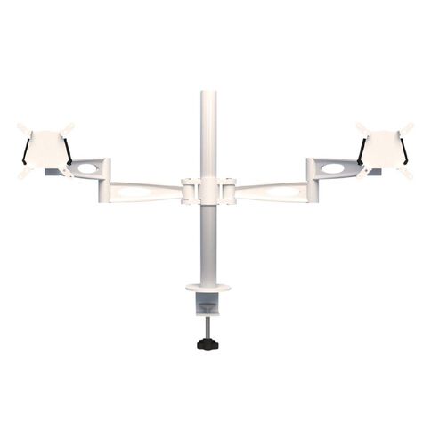 Accent Quick Ship Double Monitor Arm White
