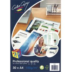 Color Copy Digital Laser Paper 100gsm A4 White 30 Pack