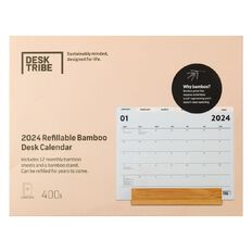 Desk Tribe Refillable Desk Planner 2024 Bamboo Sheets