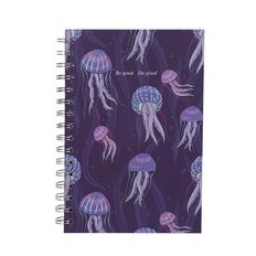 Uniti Jelly Fish Spiral Notebook Purple Mid A5