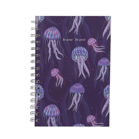Uniti Jelly Fish Spiral Notebook Purple Mid A5
