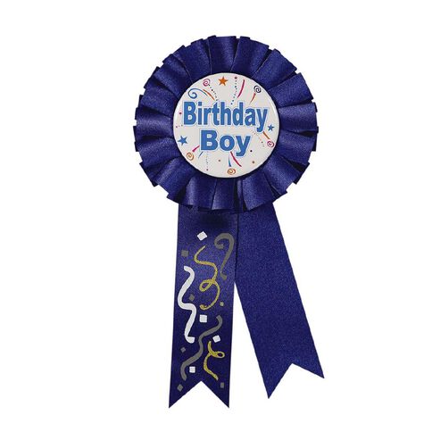 Party Inc Birthday Badge 15cm Blue Mid