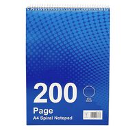 WS Notebook Spiral At Top Blue A4