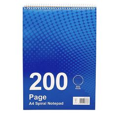 WS Notebook Spiral At Top Blue A4