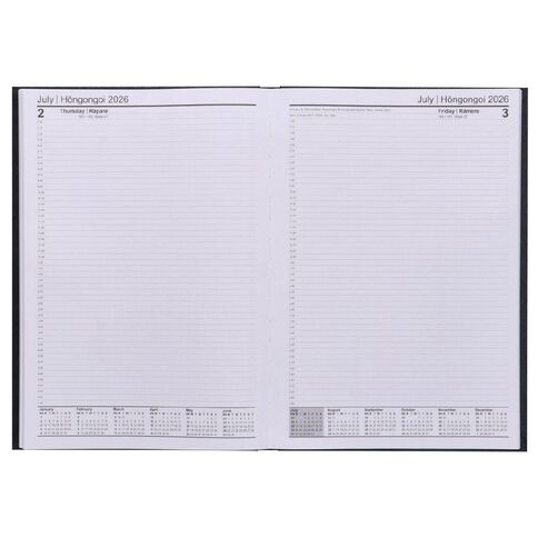 WS 2026 Diary A4 Day To Page Black