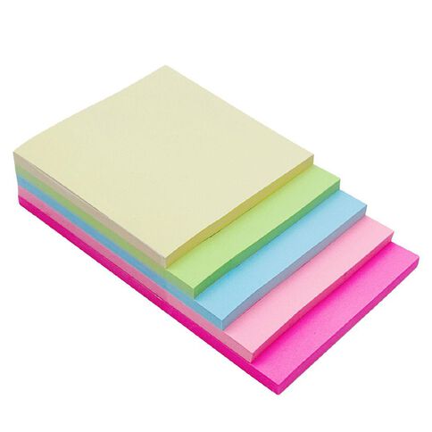 WS Sticky Notes 76mm x 76mm 50 Sheet 5 Pack Multi-Coloured 5 Pack