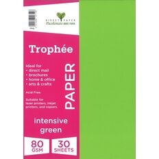 Trophee Paper 80gsm 30 Pack Intensive Green A4