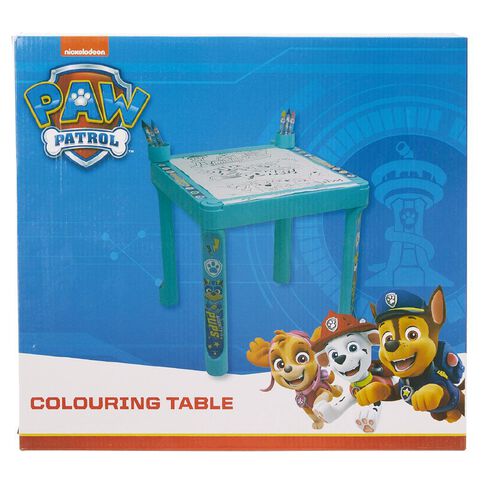 Paw Patrol Colouring Table With Accessories Light Blue