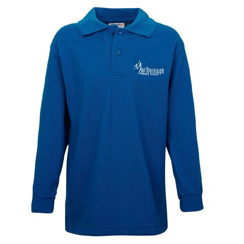Schooltex Marlborough Long Sleeve Polo with Embroidery