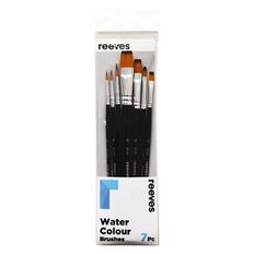 Reeves Watercolour Short Handle Brush Set of 7