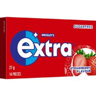 Extra Strawberry Chewing Gum Sugar Free 14 Piece 27g