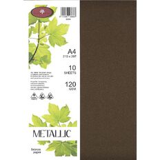Direct Paper Metallic Paper 120gsm Bronze A4 10 Pack