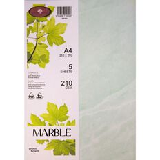 Direct Paper Marble Paper 210gsm Green A4 5 Pack