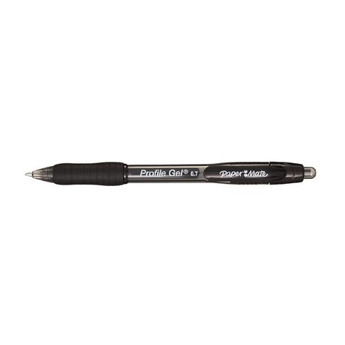 Paper Mate Profile Retractable 0.7mm Gel Pens Black 2 Pack