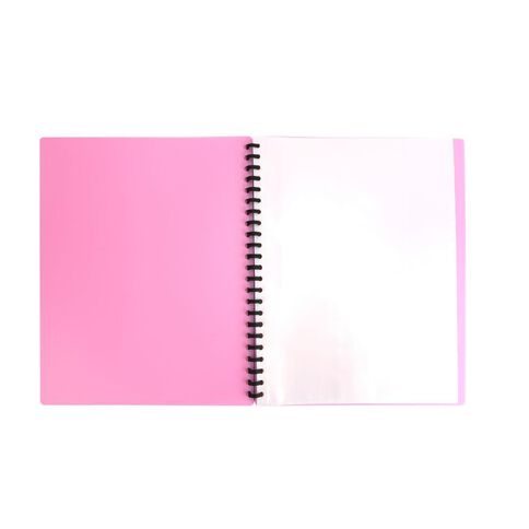 WS Clearbook Refillable 20 Leaf Pink