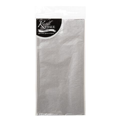 Krystal Tissue Paper Silver 500mm x 700mm 3 Pack
