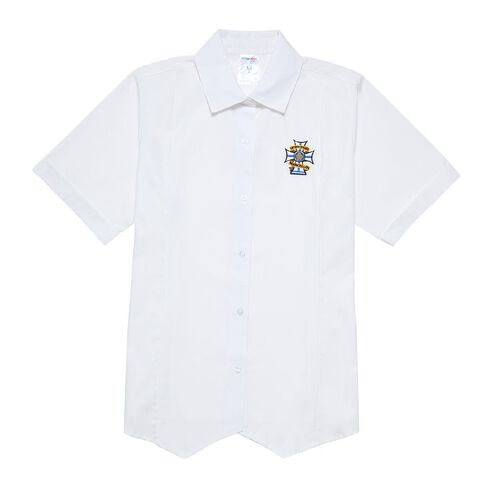 Schooltex Marcellin College Senior Short Sleeve Blouse New Embroidery