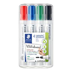 Staedtler Lumocolor Whiteboard Marker Bullet Wallet Of 4