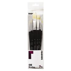 Reeves Oil Short Handle Brush Set of 7