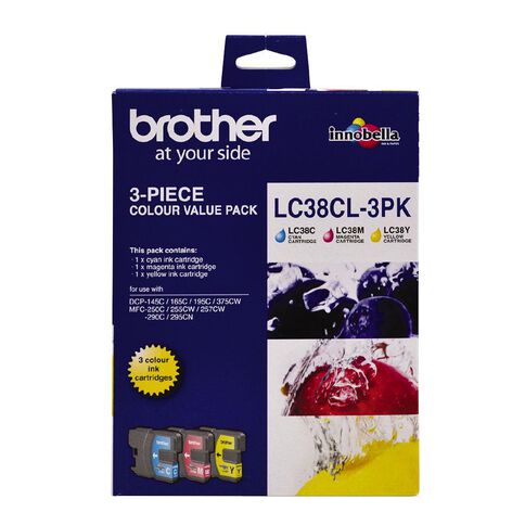 Brother Ink LC38 Colour 3 Pack (260 pages)