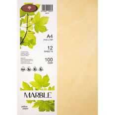 Direct Paper Marble Paper 100gsm Yellow A4 12 Pack