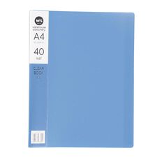 WS Clear Book 40 Leaf Blue A4
