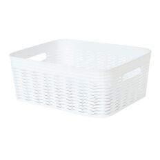 Living & Co Wave Storage Bin White 11L