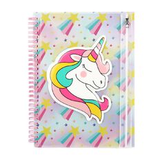 Kookie Spiral Notebook Unicorn With PVC Pocket Cover B5