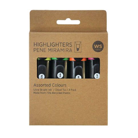 WS Highlighter 4 pack Assorted