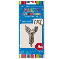 Artwrap Foil Balloon Y Silver 35cm