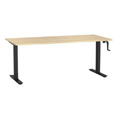 Agile Height Adjustable Desk 1800 Atlantic Oak/Black