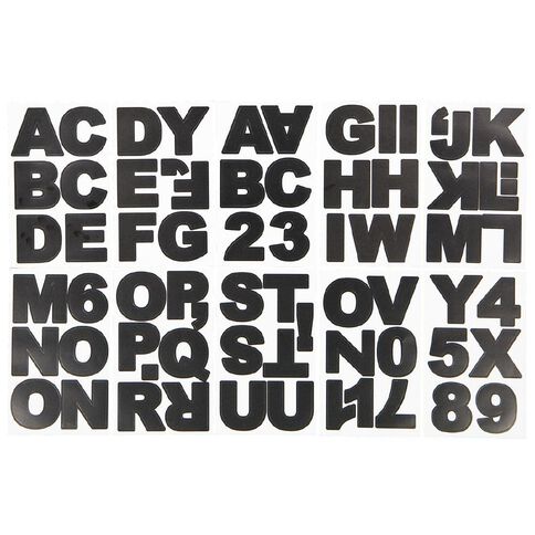 Uniti Alphabet Stickers Extra Large Black