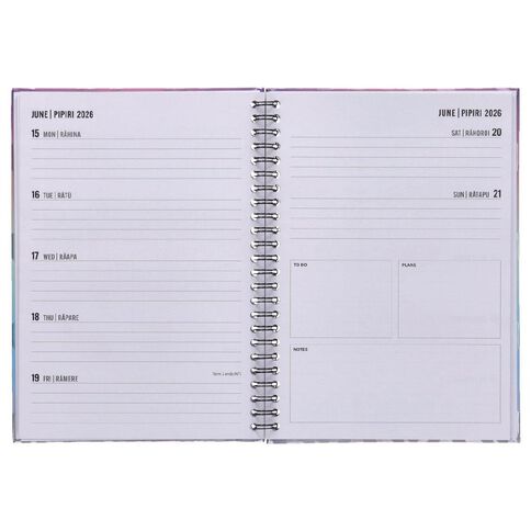 WS 2026 Diary A5 Week to View Spiral Animal Print
